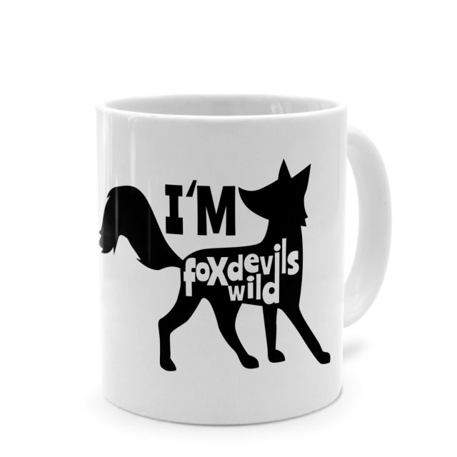 Tasse mit lustigem Denglisch-Spruch 'I´m foxdevilswild'
