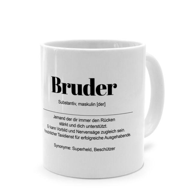 Tasse mit Definition 'Bruder'