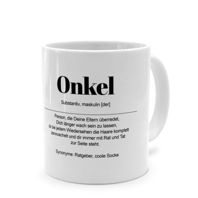 Tasse mit Definition 'Onkel'