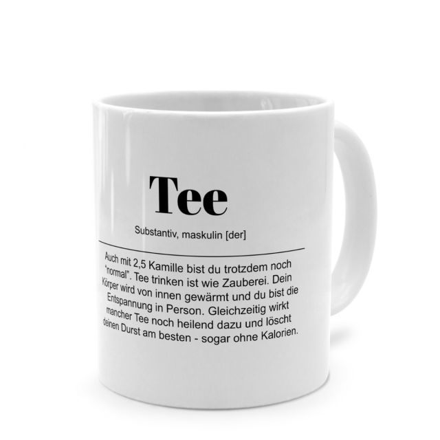 Tasse mit Definition 'Tee'