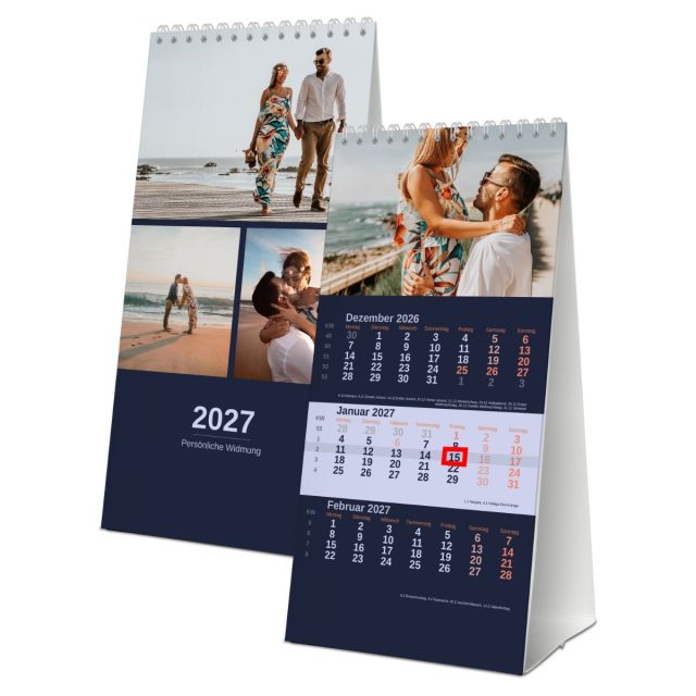 Calendrier de bureau de 3 mois