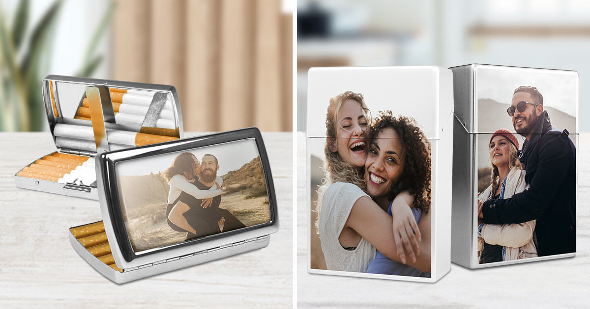 Zigarettenbox und Zigarettenetui mit eigenem Foto selbst gestalten